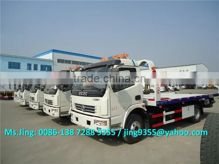 DFAC Euro III towing truck, 5600*2350mm flatbed tow truck,cheap tow trucks for sale