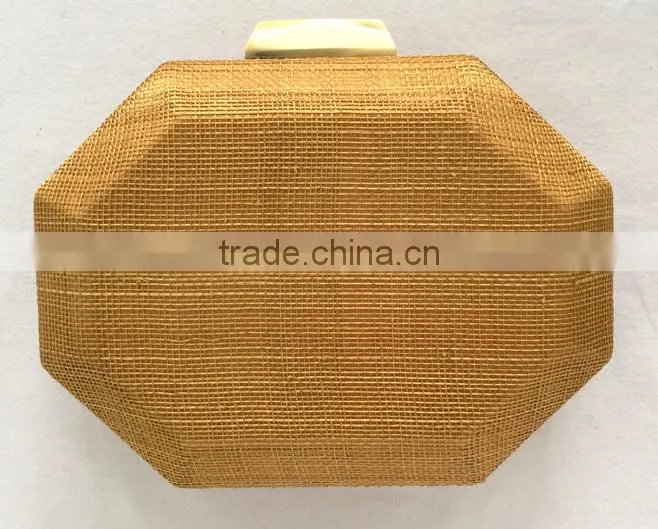 woven purse, fashion woven pu evening handbag made in china