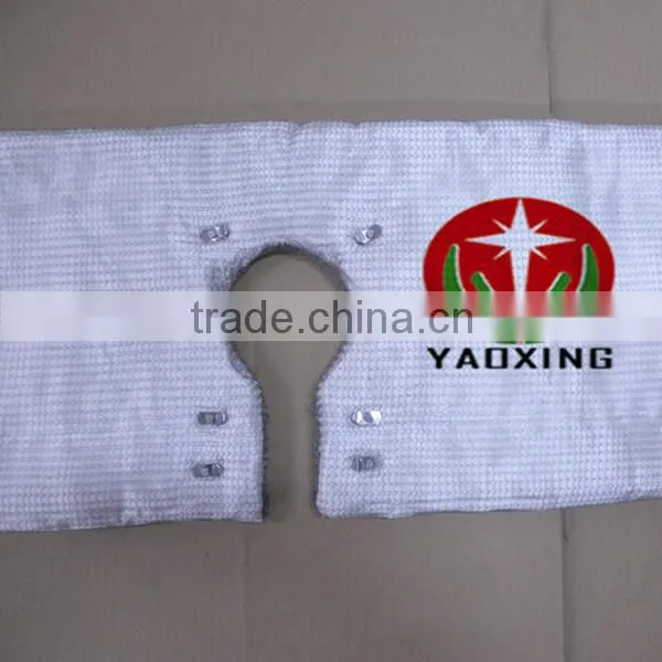 Turbine refractory insulation ceramic fiber blanket with wire cover