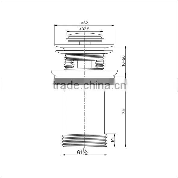 Watermark Lastest Design Basin Waste Wash Drain Pop Up Chrome Plated With Overflow (K728)