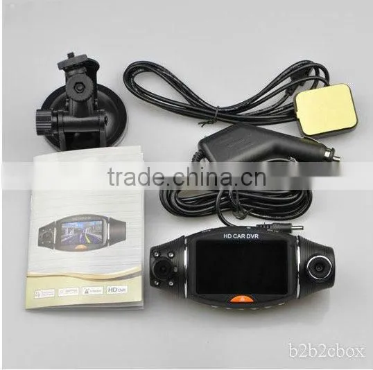 2.7" TFT LCD GPS Logger full hd 1080p dual camera car dvr