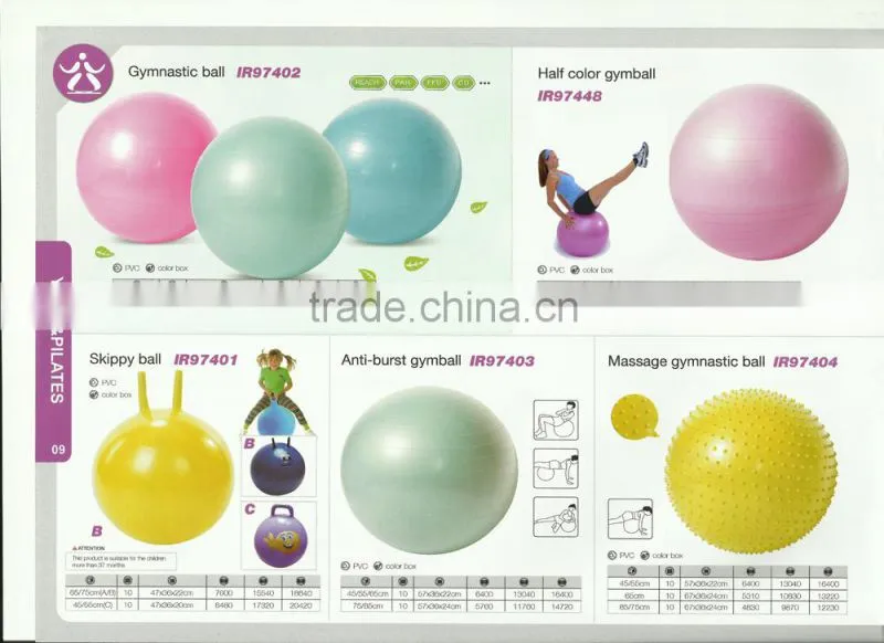 eco friendly swiss ball anti burst gym ball yoga ball