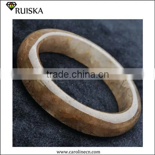Caroline Fashion Designs Gold Rutilated Quartz Bangle