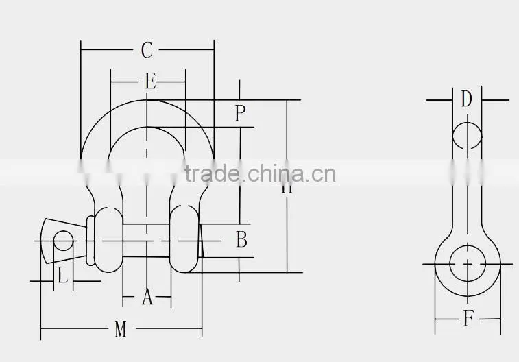 us anchor swivel omega screw pin bow shackle