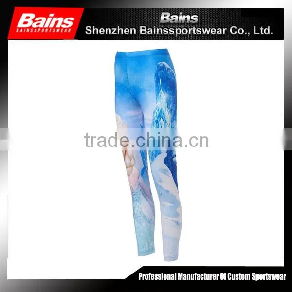 Colorfull digital printing mens galaxy leggings wholesale