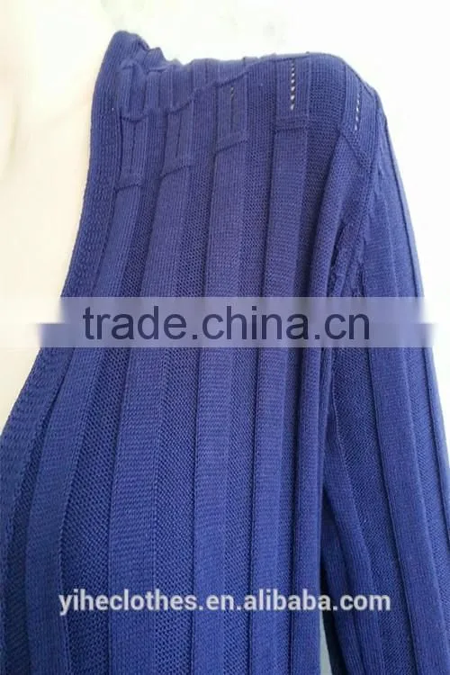 Long sleeve knitting wear hollow-out OL long cardigan coat