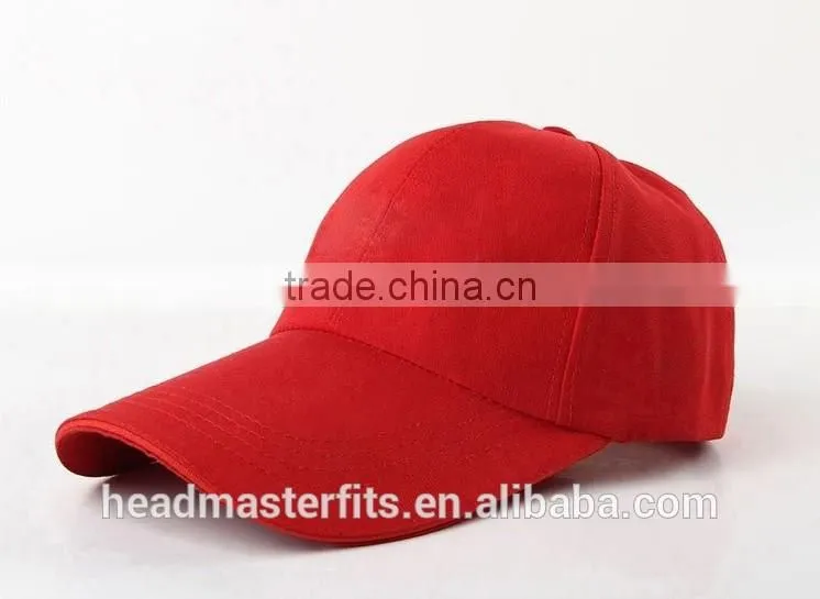 Custom curve brim snapback cap and hat red baseball hat wholesale blank baseball cap without logo
