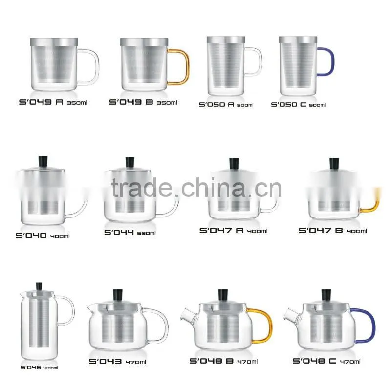 1200ml SAMADOYO High-capacity Glass Teapots with Filter for sale