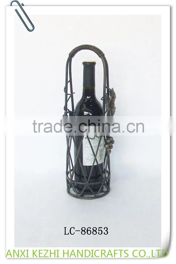 LC-86853 Wrought Metal Iron Single Bottle Wine Rack