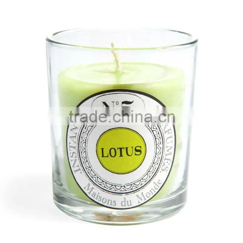 Lotus candle, Scent candle glass