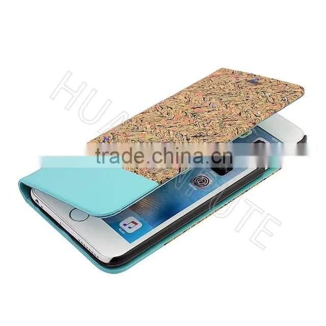 Wholesales Real Wooden and Leather Coating Flip Cellphone Case for iPhone 6s