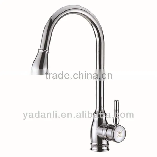 High quality chrome plating modern style single handle pull up kitchen faucet 3512A