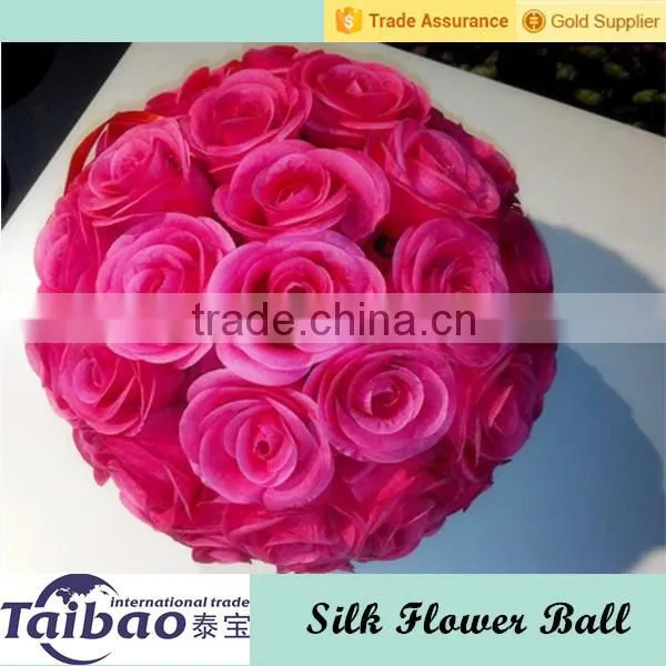 Beautiful heart shape silk rose kissing balls for weddings