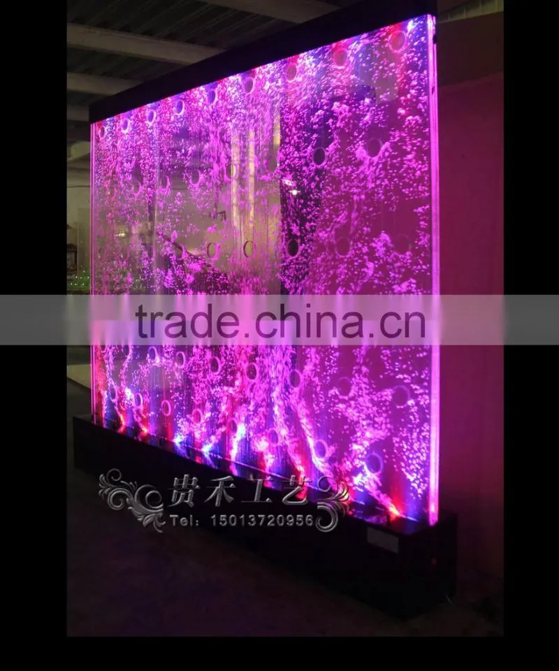 high quality clear acrylic led acrylic bubble waterfull