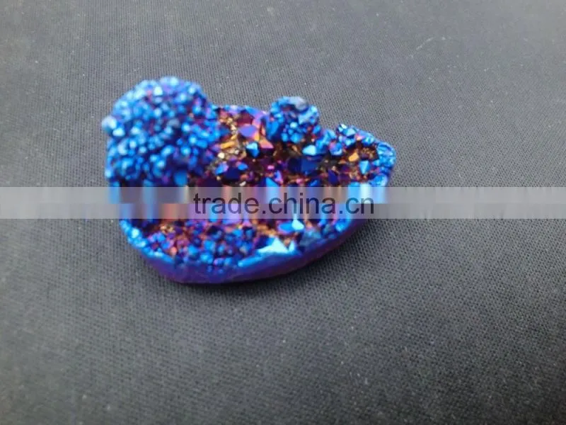 In stock!!! Blue color agate necklace drusy pendant Pear shape druzy pendant