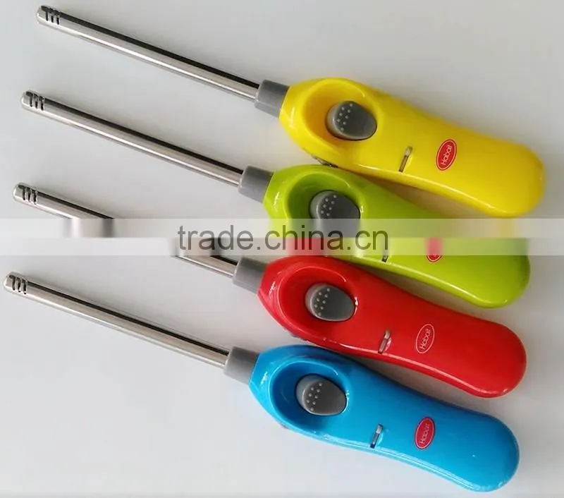Plastic refillable touch stash grill lighter with customized colors