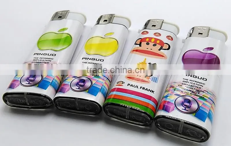 2016 Good quality colored customized cricket lighter