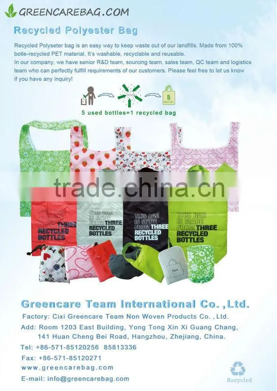 foldable polyester eco carry bag
