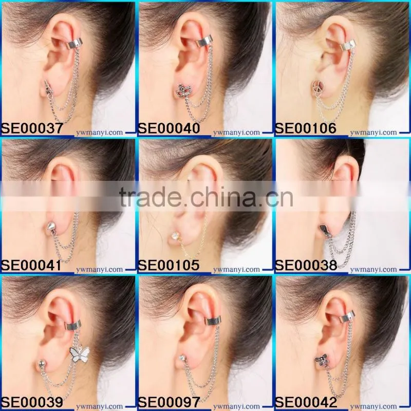2016 New style Online wholesale crystal cuff earring E1587