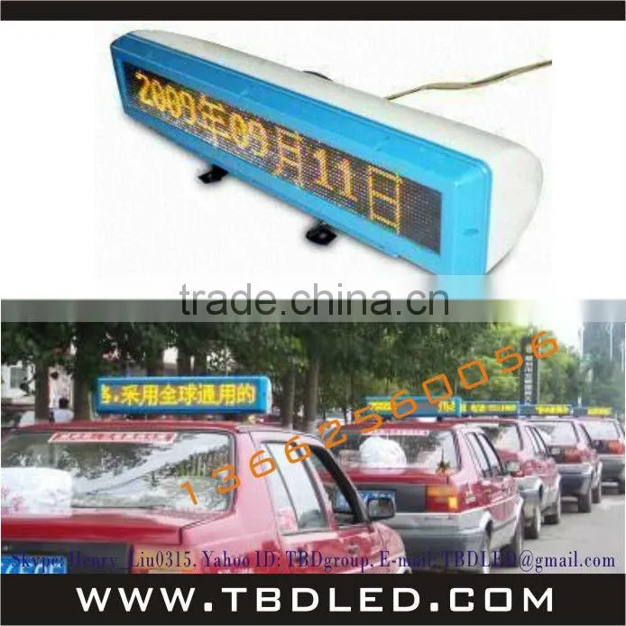 LED taxi message tag/ led car message sign/led car moving message sign board