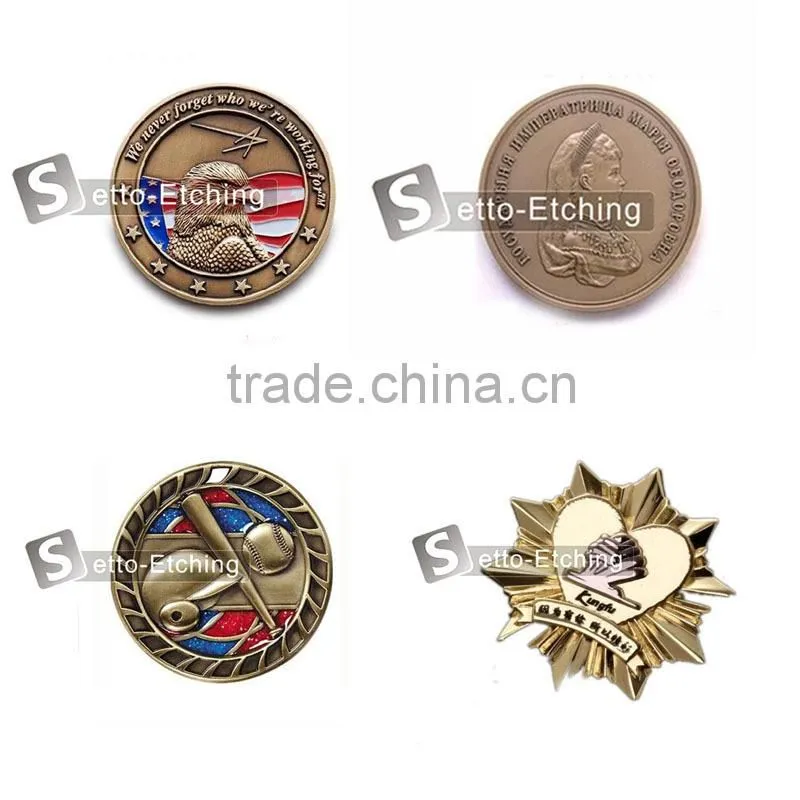 Zinc alloy gold medals manufacture