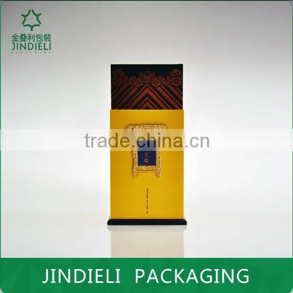 high grade wooden white spirit packaging box with custom logo