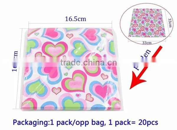 20pcs Spring purple Lavender Flowers Printed Paper Napkins Food-grade Tissue for coffee shop table accessories Party Placemats
