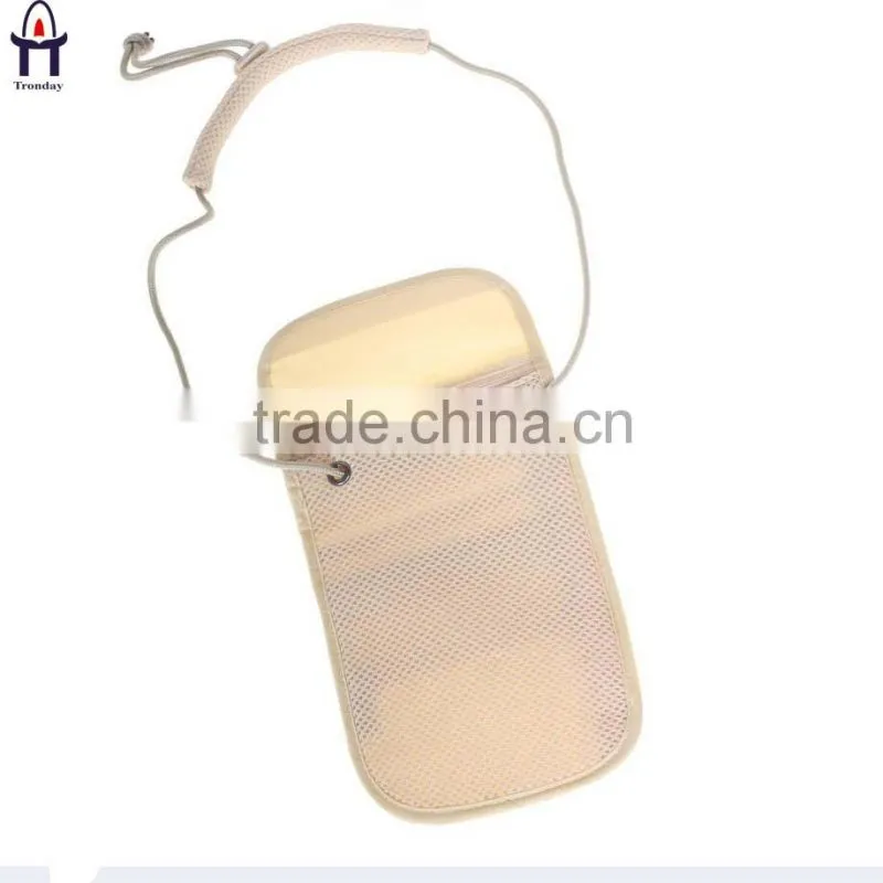 Neck stash pouch travel holder passport Id wallet nylon neck wallet