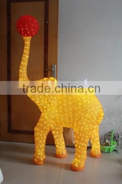 3D LED christmas acrylic elephant motif light