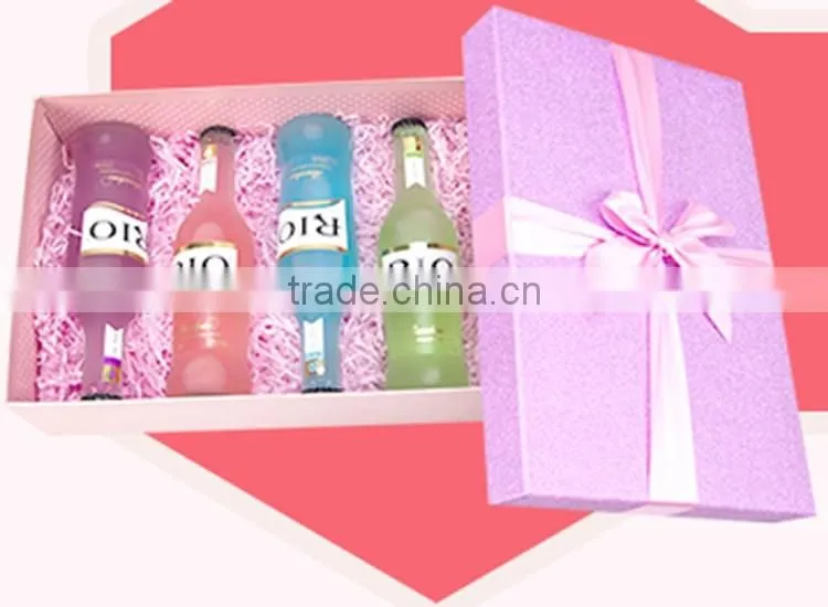 Fashion design paper gift box with lid/ribbon/bowknot elegant gift box