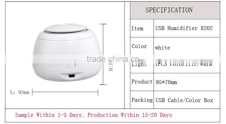 Veister Portable Mini USB Humidifier Air Purifier Aroma Diffuser for Office Home Room