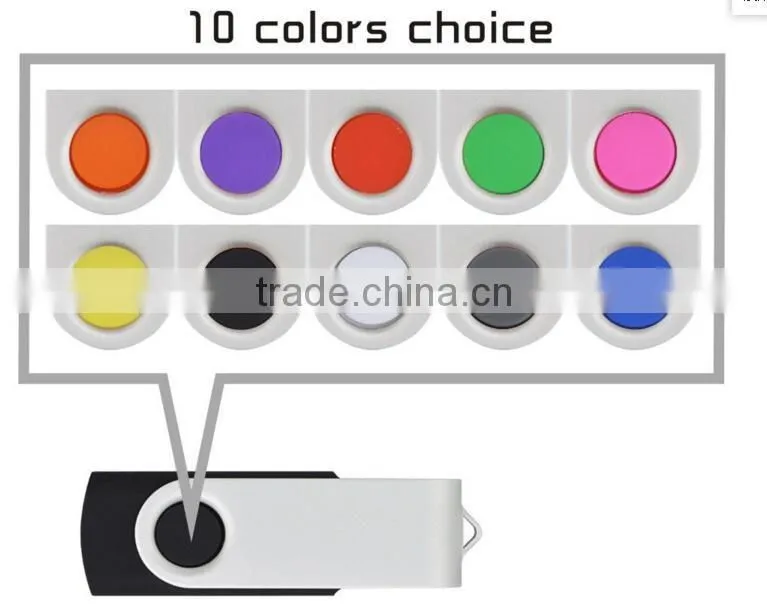 2016 Hotselling plastic swivel flash drive for business gift,color free samples free