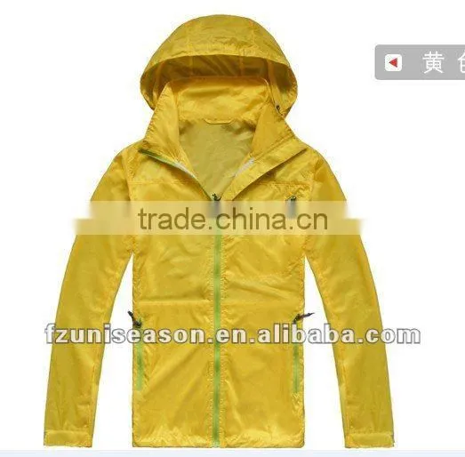 Foldable Ladies Hooded Pullover Windbreaker 2013