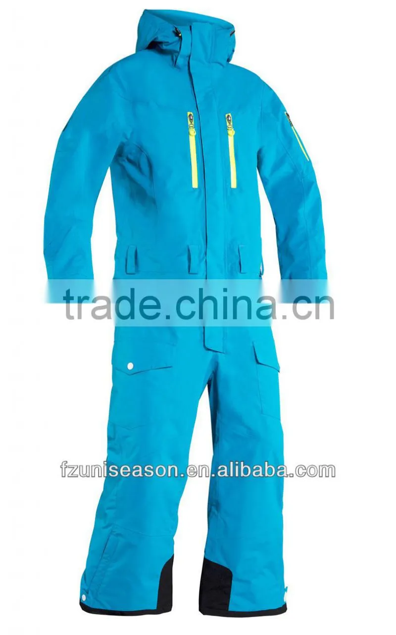 One piece women snow suits pink