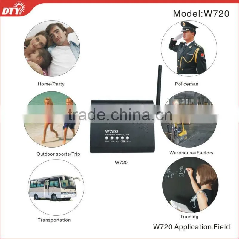 4ch digital wireless home security dvr system, W720