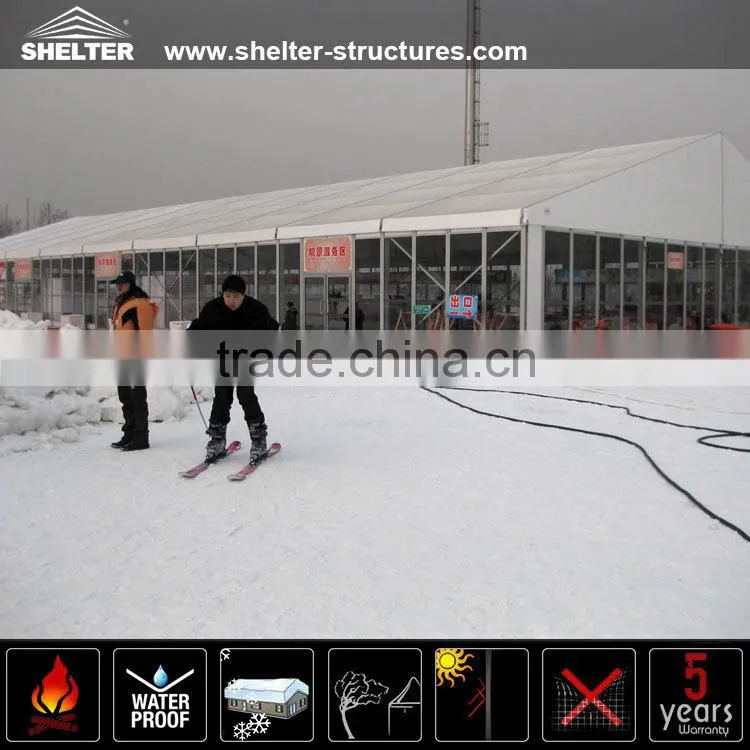 Large removable portable Ice Rink tent cover ice word arena in Winter for skating