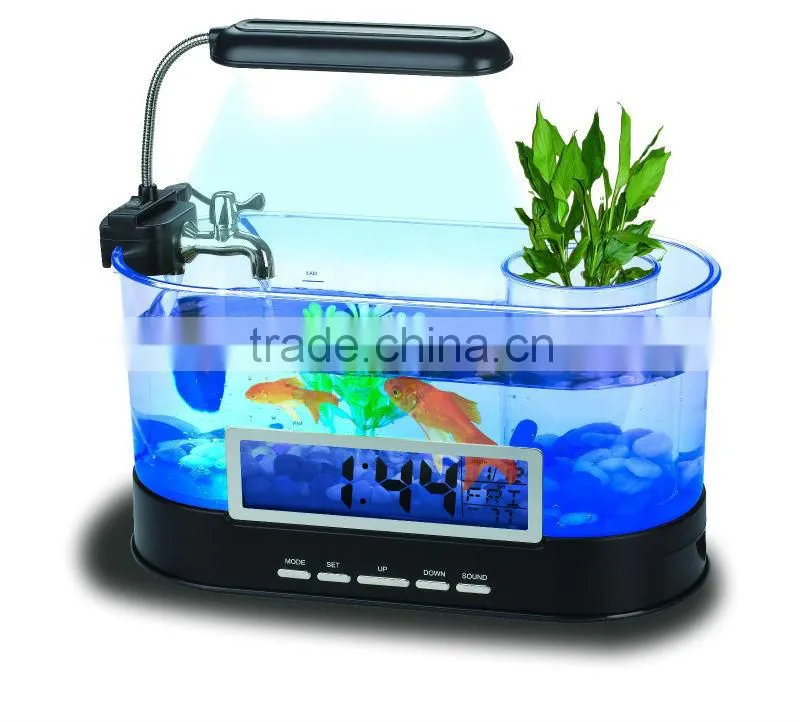 Fashionable USB Aquarium Desktop Fish Tank with led light