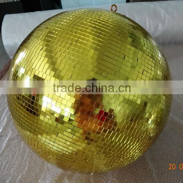 Gold mirror ball 75cm 30inch size rotating mirror ball With Fiberglass core