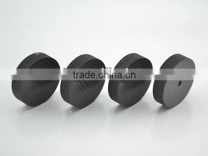 High Performance 40mm*10MM Carbon Fiber Speaker Spike Pad Base Stand Protective Black Hi Fi