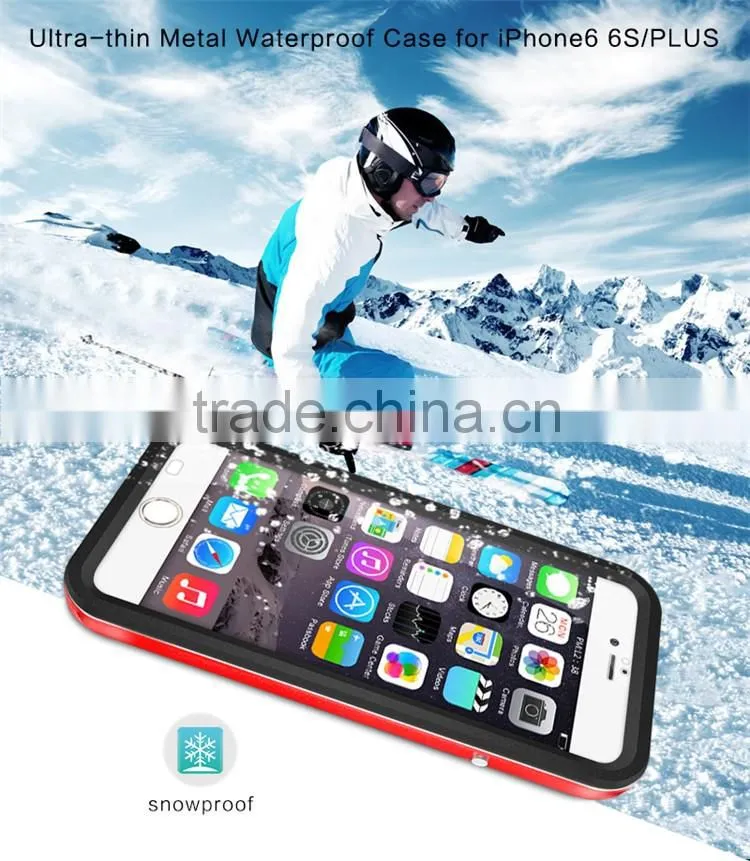 Waterproof Gorilla Glass Aluminum Metal Case for Iphone 6 Plus, 6S