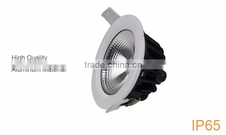 Recessed Round White CRI 80 IP65 CE SAA COB LED Downlight