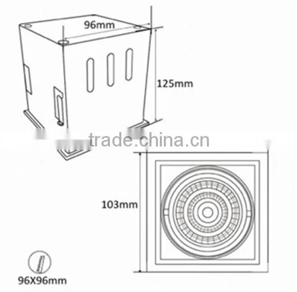 3000 kelvin grille LED downlight