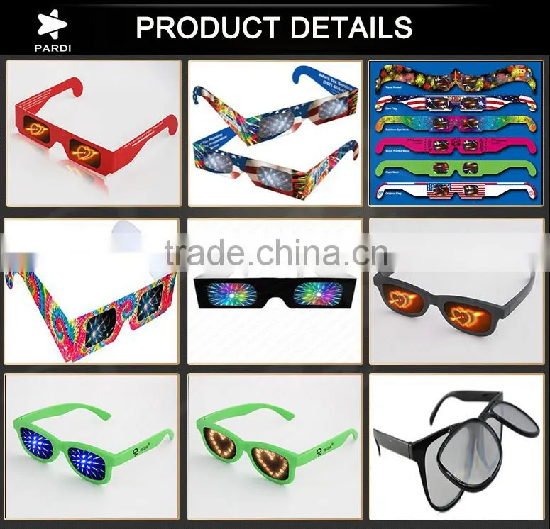Party paper fireworks diffraction glasses paper diffraction glasses