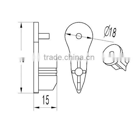 Plastic End Cap of Aluminum Tube for Window Shade