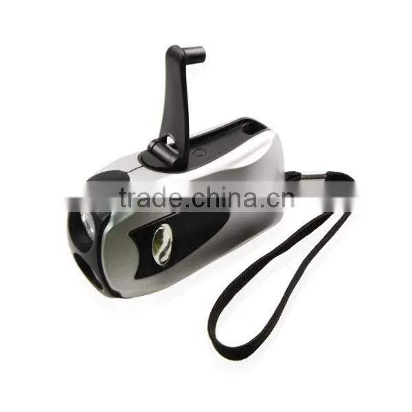 2 led manual dynamo torch with charge hole TP-PH011