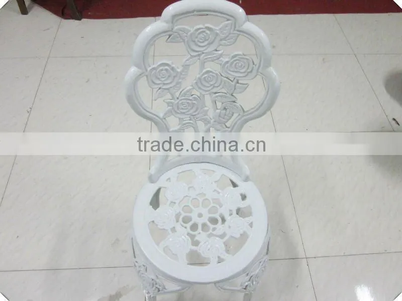 cast iron garden chair table
