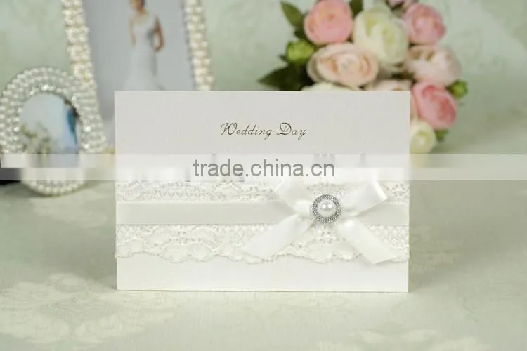 white lace wedding invitations with pearl canton fair 2016
