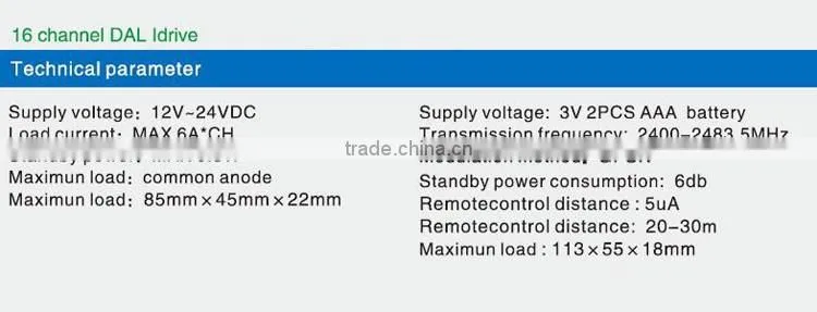 12V~24VDC 20~30m remotecontrol distance 2.4G RGB wireless touch controller/Dimmer for led light