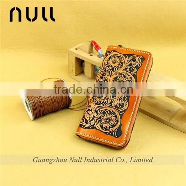 New design custom woman flower embroidered wallets