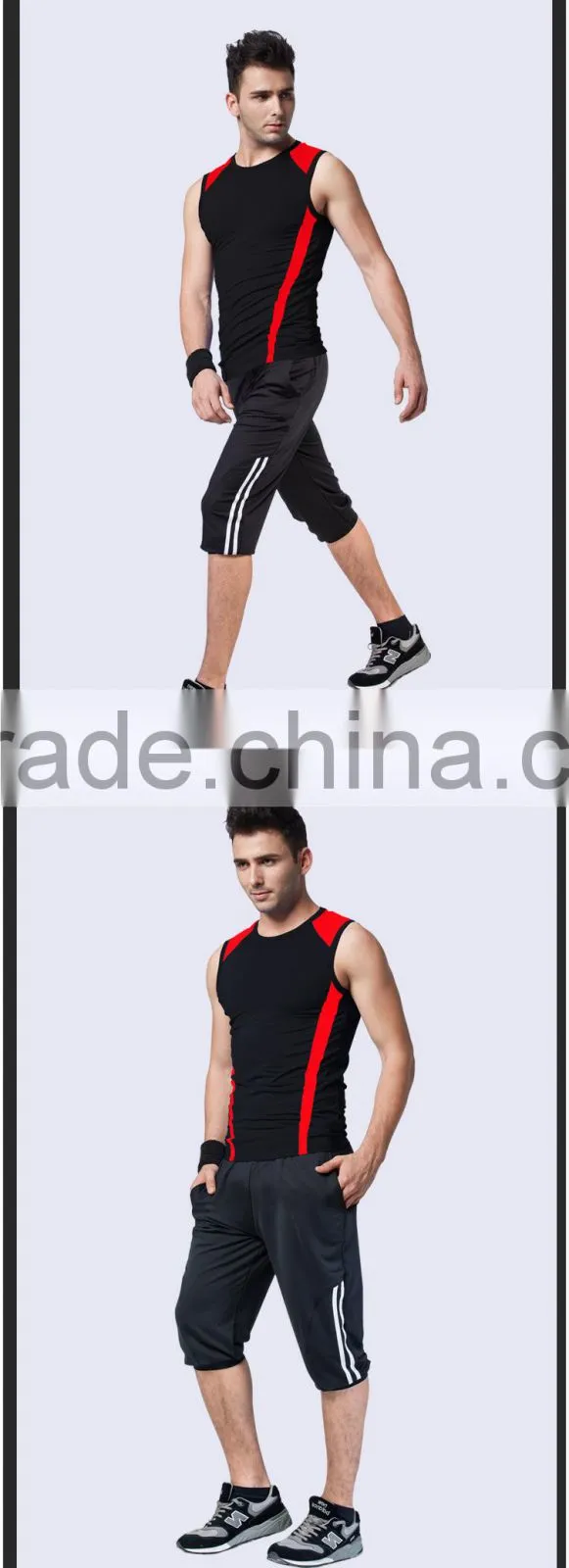 Men's Dry Fit Fitness Shirts 10% Spandex 90% PTT Dri Fit Shirts Wholesale